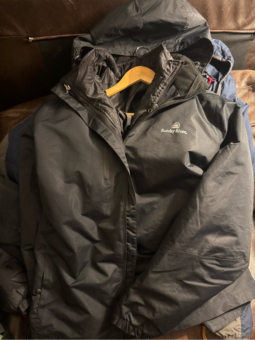 Port Authority Black Hooded Puffer Jacket
